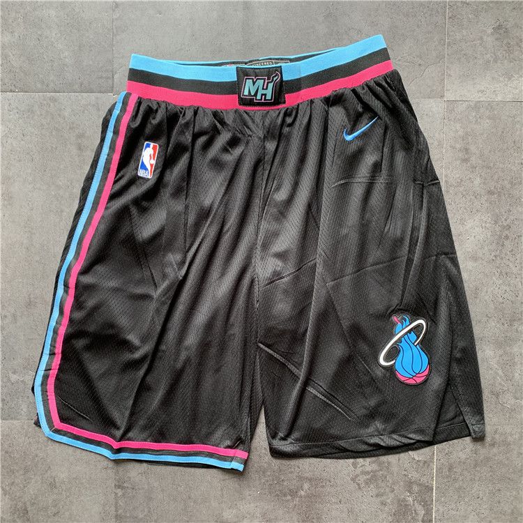Cheap Men NBA Miami Heat Black Nike Shorts 04161